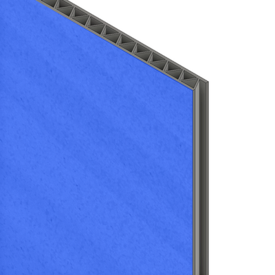 63-300-BL MODULAR SOLUTIONS PANELING<br>ALUMINUM PANEL WITH A CORRUGATED PLASTIC CORE 6MM BLUE (4' X 8')